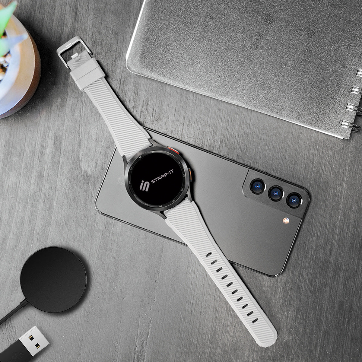 Suunto Vertical Twill Silicone Strap (White)