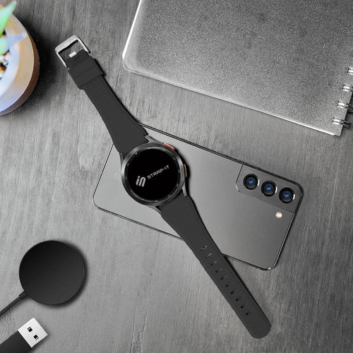 Gard Pro Health Smartwatch 2 Twill Silicone Strap (Black)