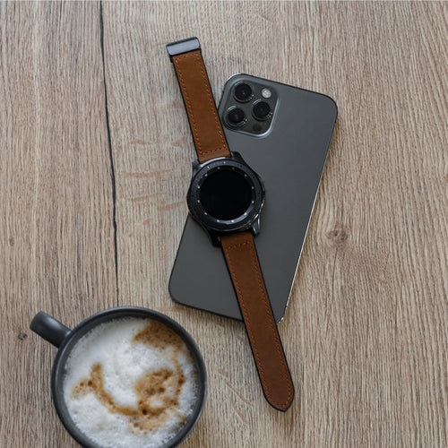Amazfit Bip 6 Leather Strap with D-Buckle (Dark Brown)