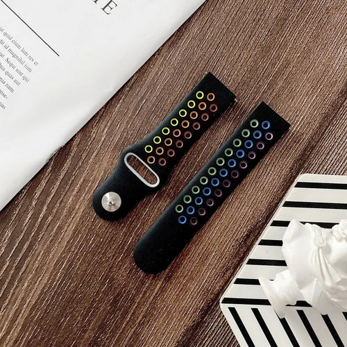 Silicone Sport Strap, black/colourful, lifestyle photo