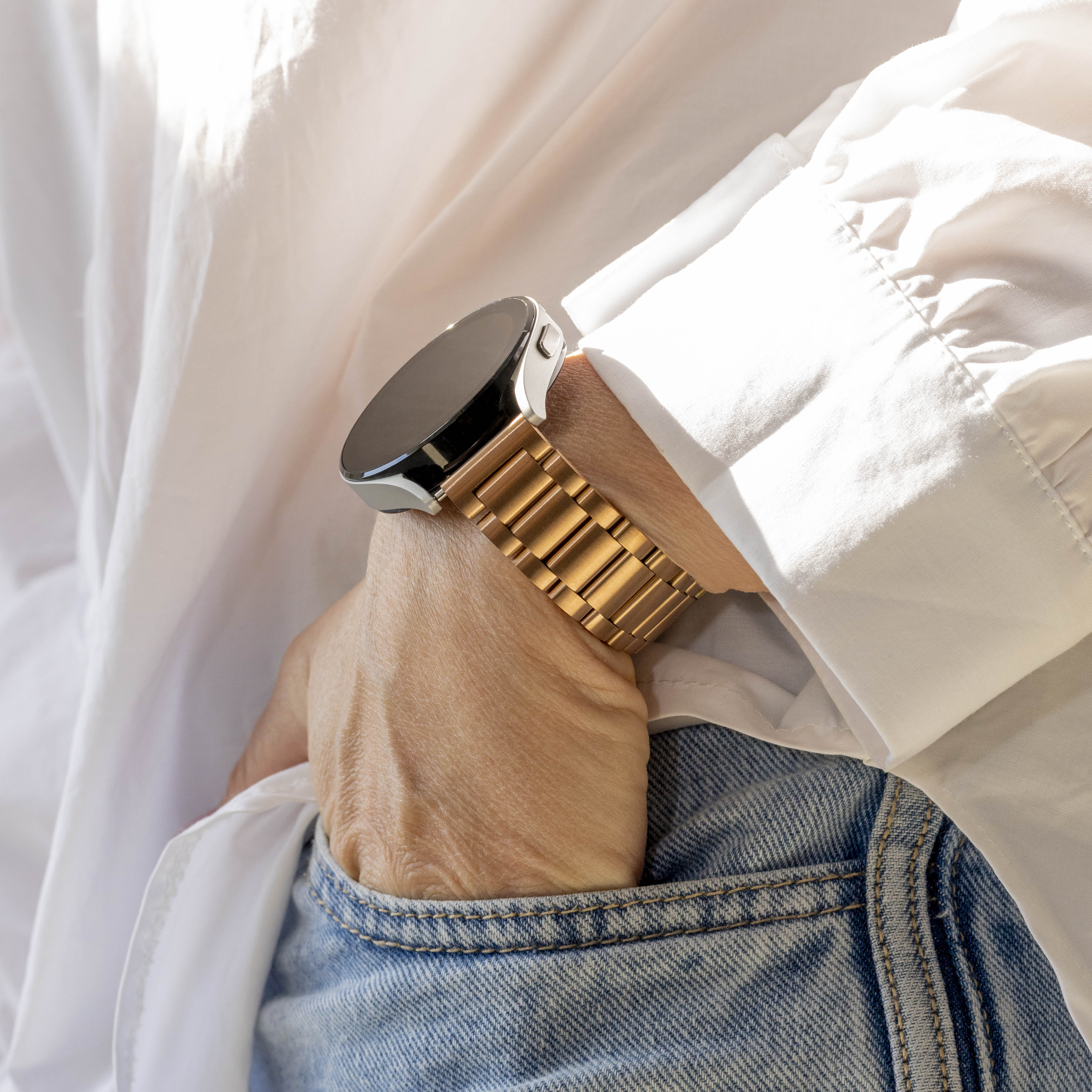Samsung Galaxy Watch Active Steel Strap (Rose Gold)