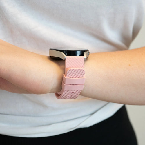Bandz Oppo Watch X2 Silicone Strap 'Deluxe' (Pink)