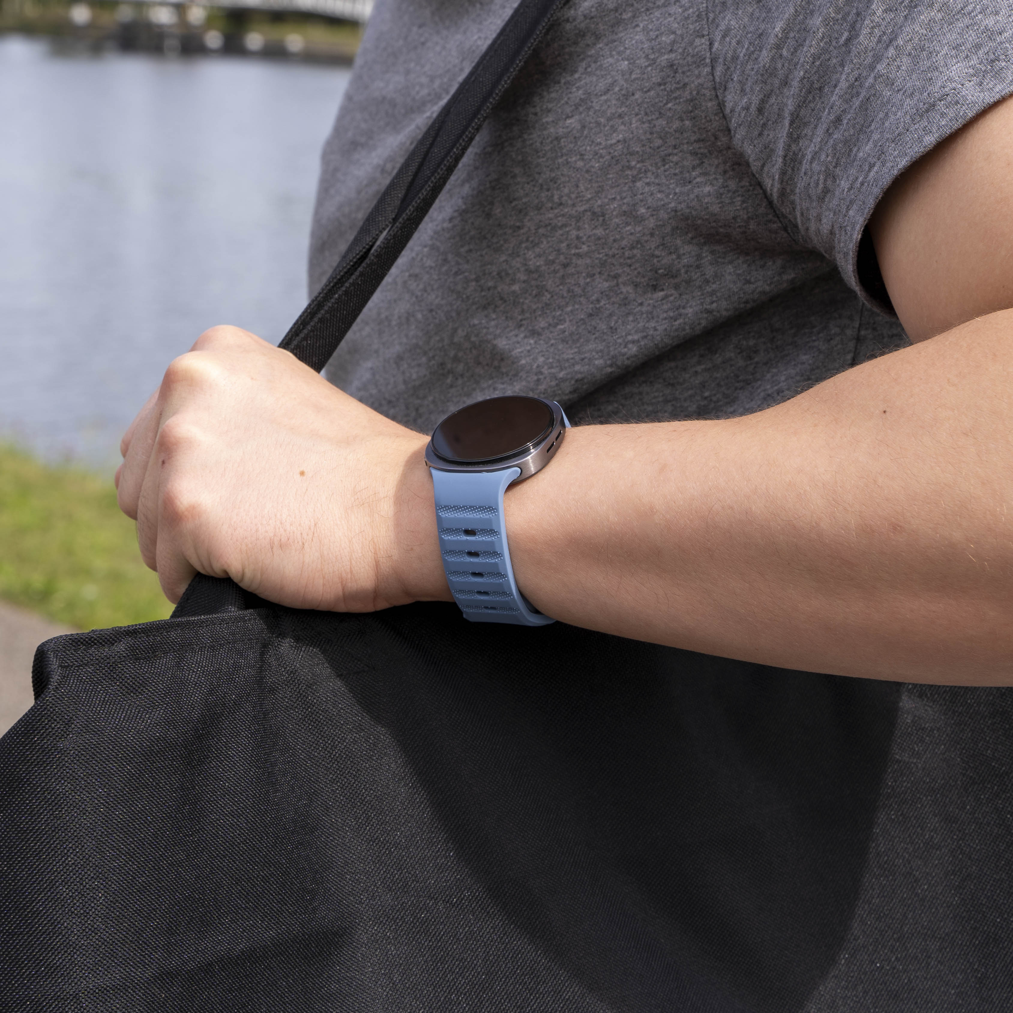 Samsung Galaxy Watch 8 Classic Outdoor Silicone Strap (Greyblue)