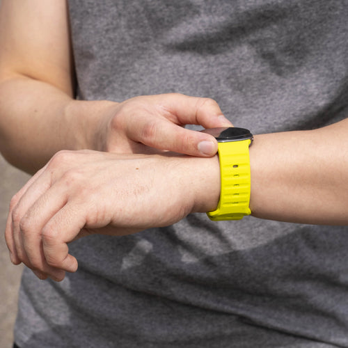 Outdoor Silicone Strap, lime, lifestyle photo