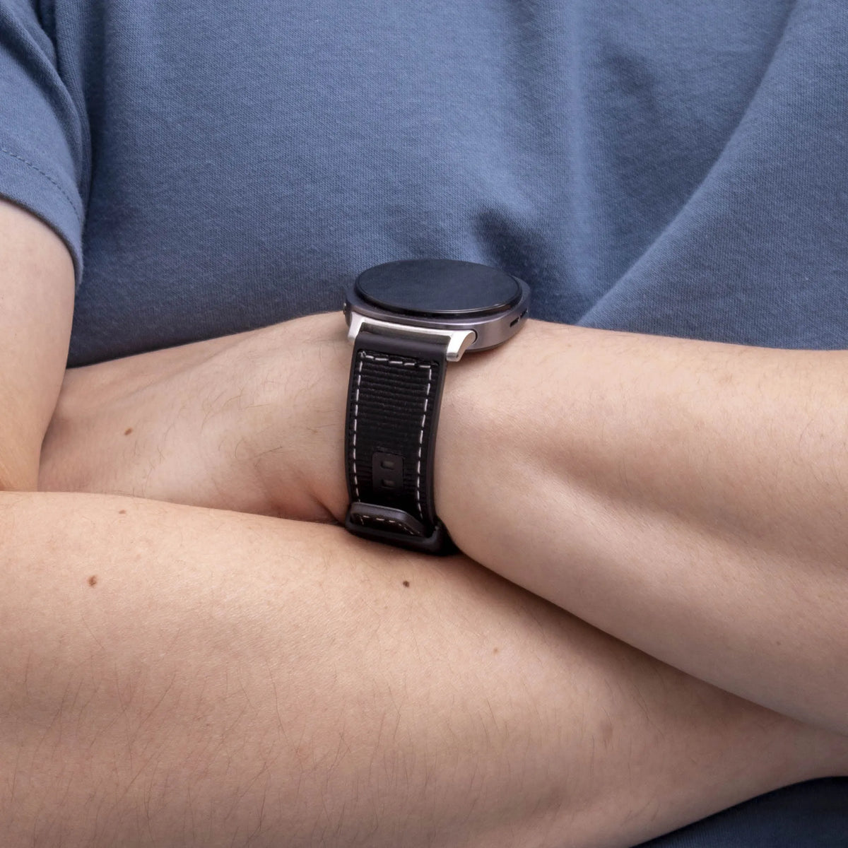 Nylon Hybrid Strap, black, lifestyle photo