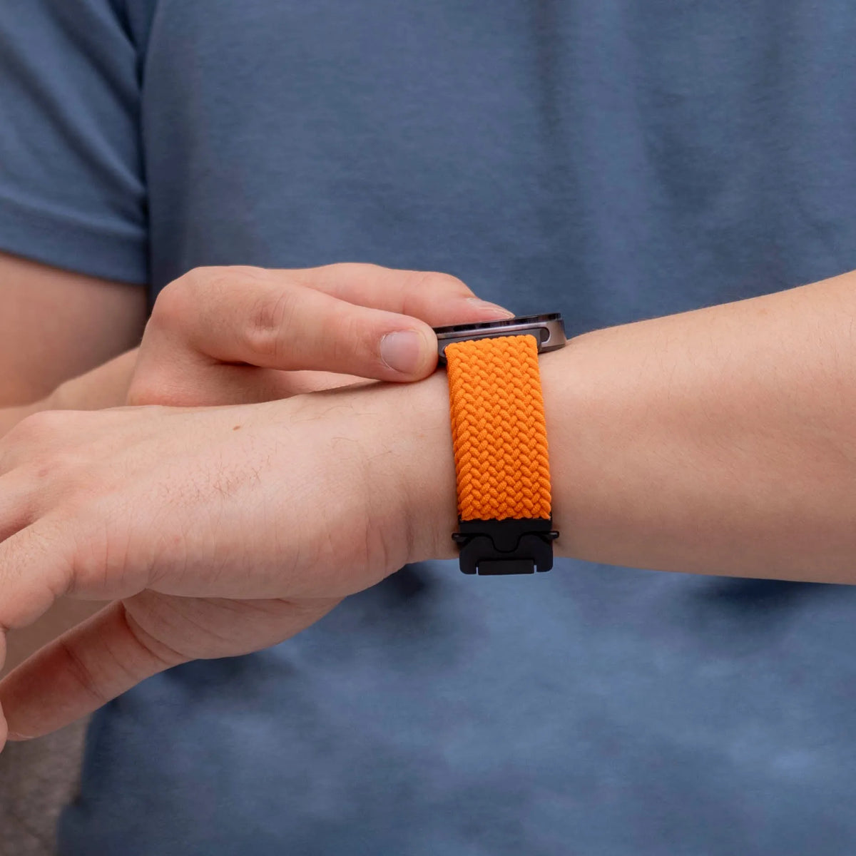 Nylon Braided Strap P-Buckle, orange, lifestyle photo