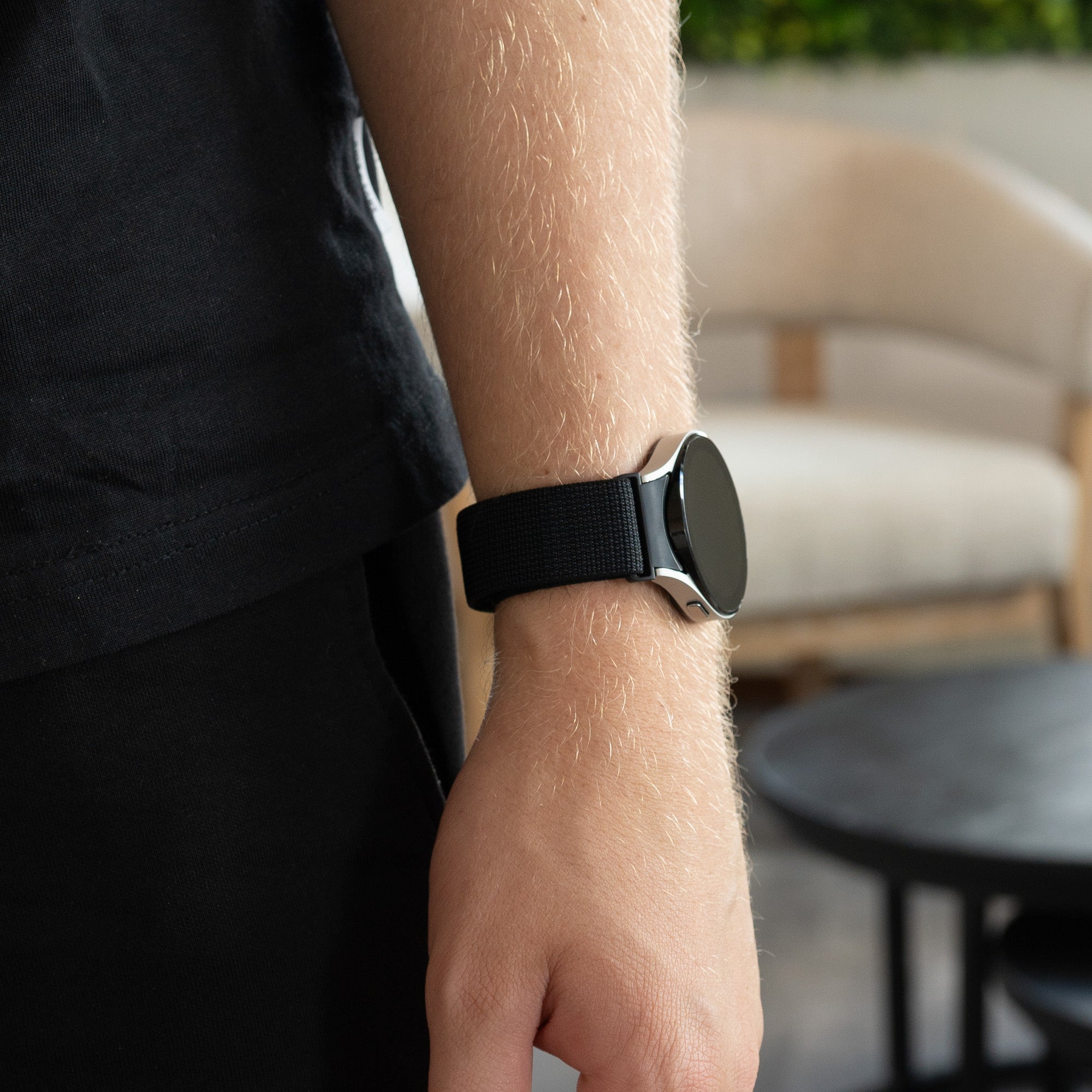 Alpine Nylon Strap, black, lifestyle photo