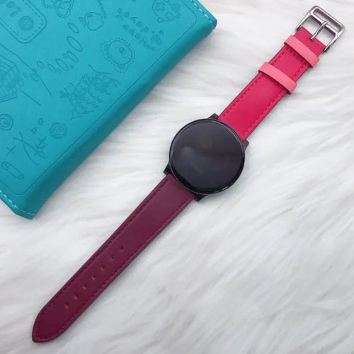 Gard Pro Health Smartwatch 3 - 48mm Leather Strap 'Duo' (Bright Pink/Auburn)