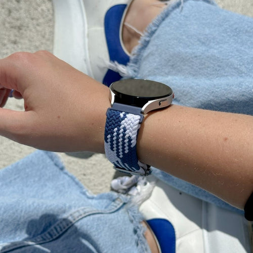 Nylon Adjustable Braided Strap, blue/white, lifestyle photo