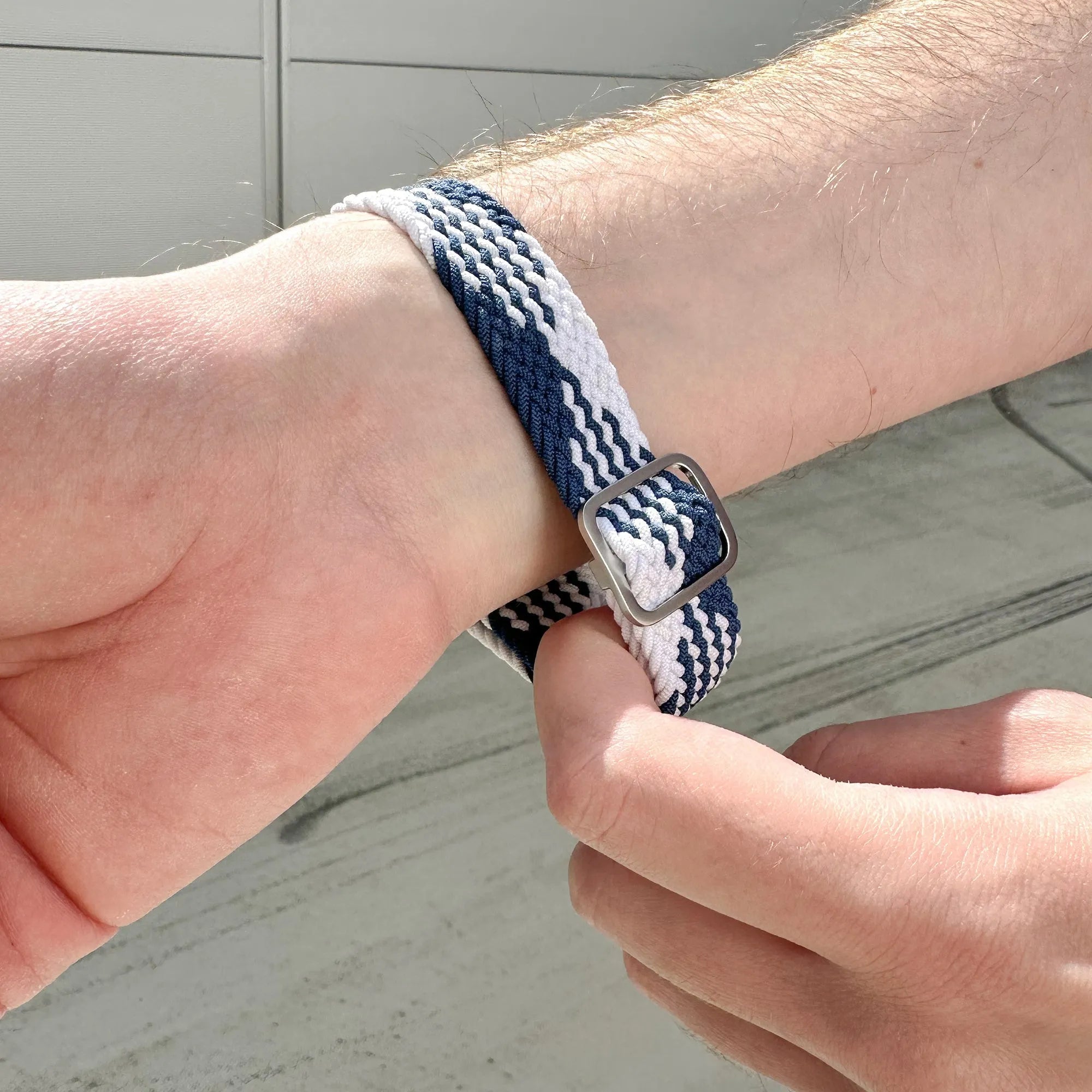 Coros Pace 2 Adjustable Braided Strap (Blue/White)
