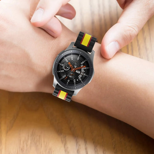 Silicone Special Edition Strap, black/yellow, lifestyle photo