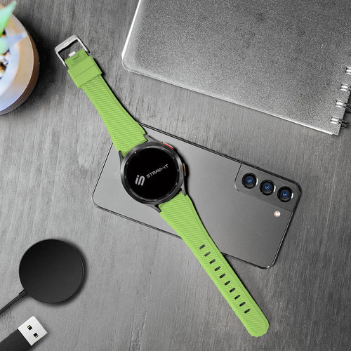 Fossil Gen 4 Explorist (HR) Silicone Strap (Light Green)