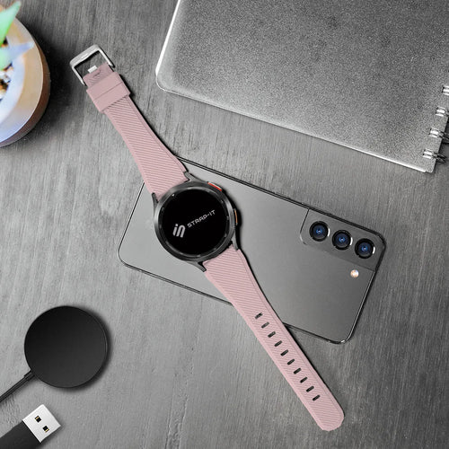Amazfit Bip U (Pro) Twill Silicone Strap (Pink)