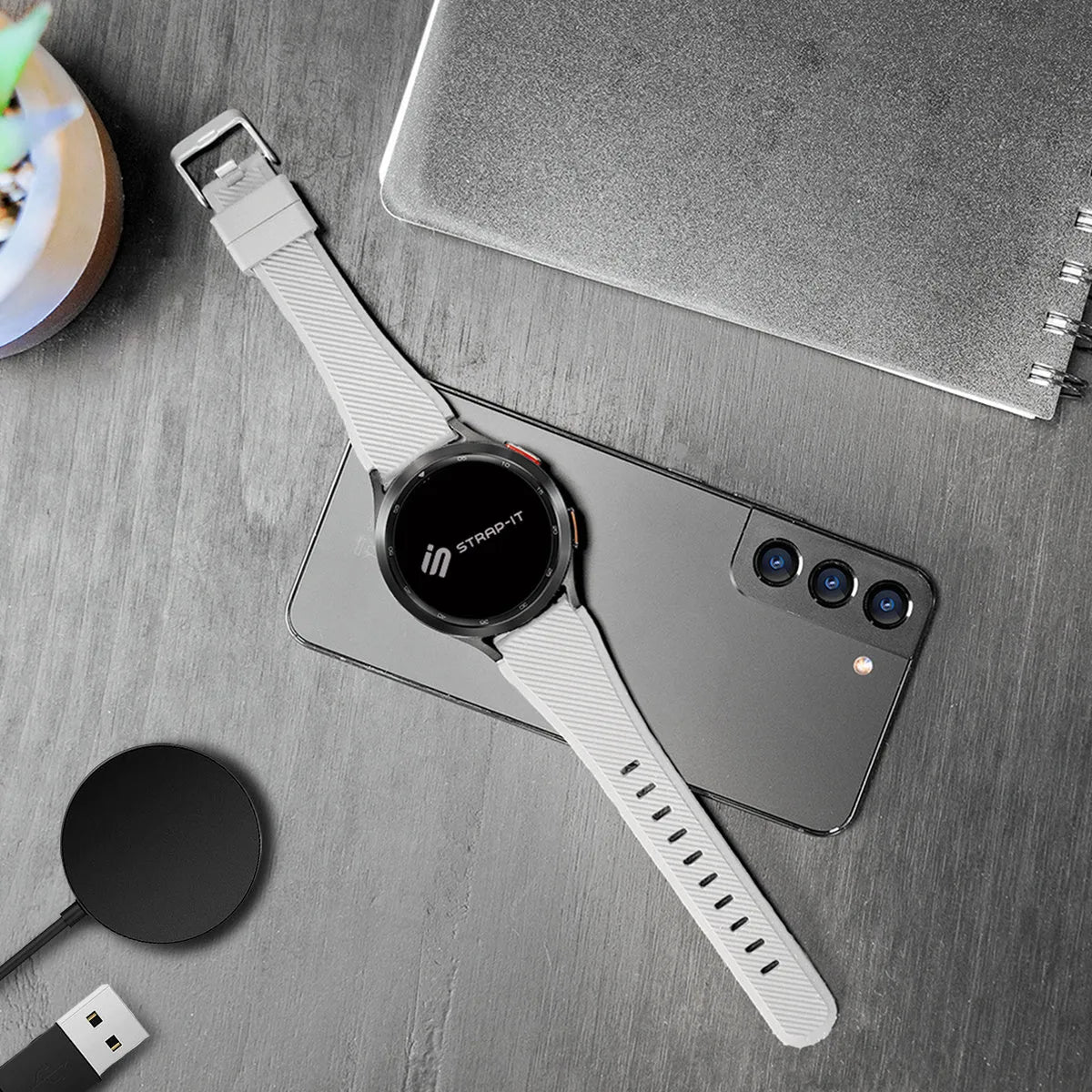 Amazfit GTS 4 Twill Silicone Strap (White)