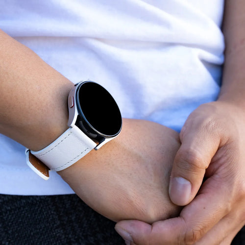 Fossil Gen 4 Explorist (HR) Leather Strap (White)