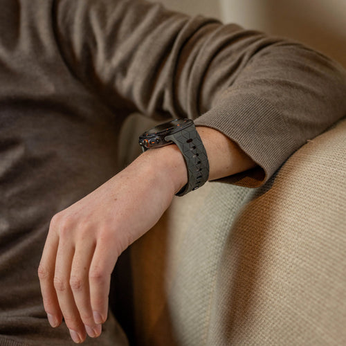Silicone Strap Hexagons, dark grey, lifestyle photo