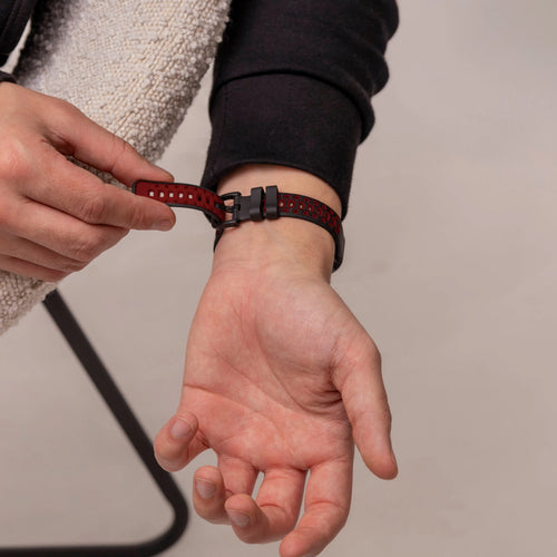 Silicone Sport Strap, black/red, lifestyle photo