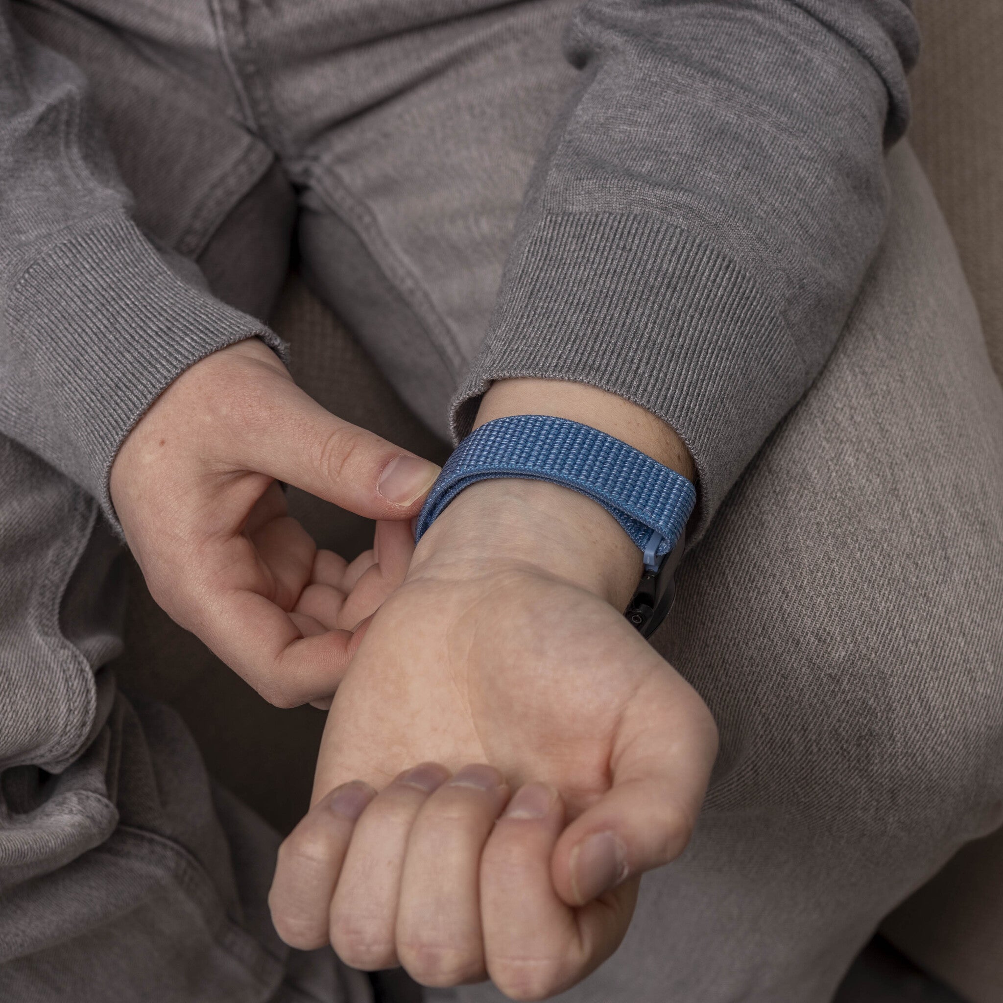 Garmin Quatix 8 - 51mm Nylon Strap (Light Blue)