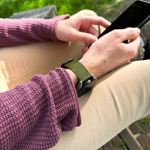 Nylon Buckle Strap, green, lifestyle photo