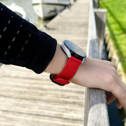 Motorola Moto Watch - 47mm Nylon Buckle Strap (Red)