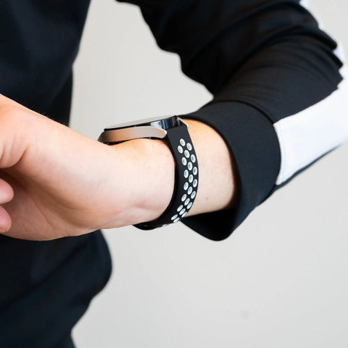 Bandz Coros Apex 42mm Sport Strap 'Deluxe' (Black/White)