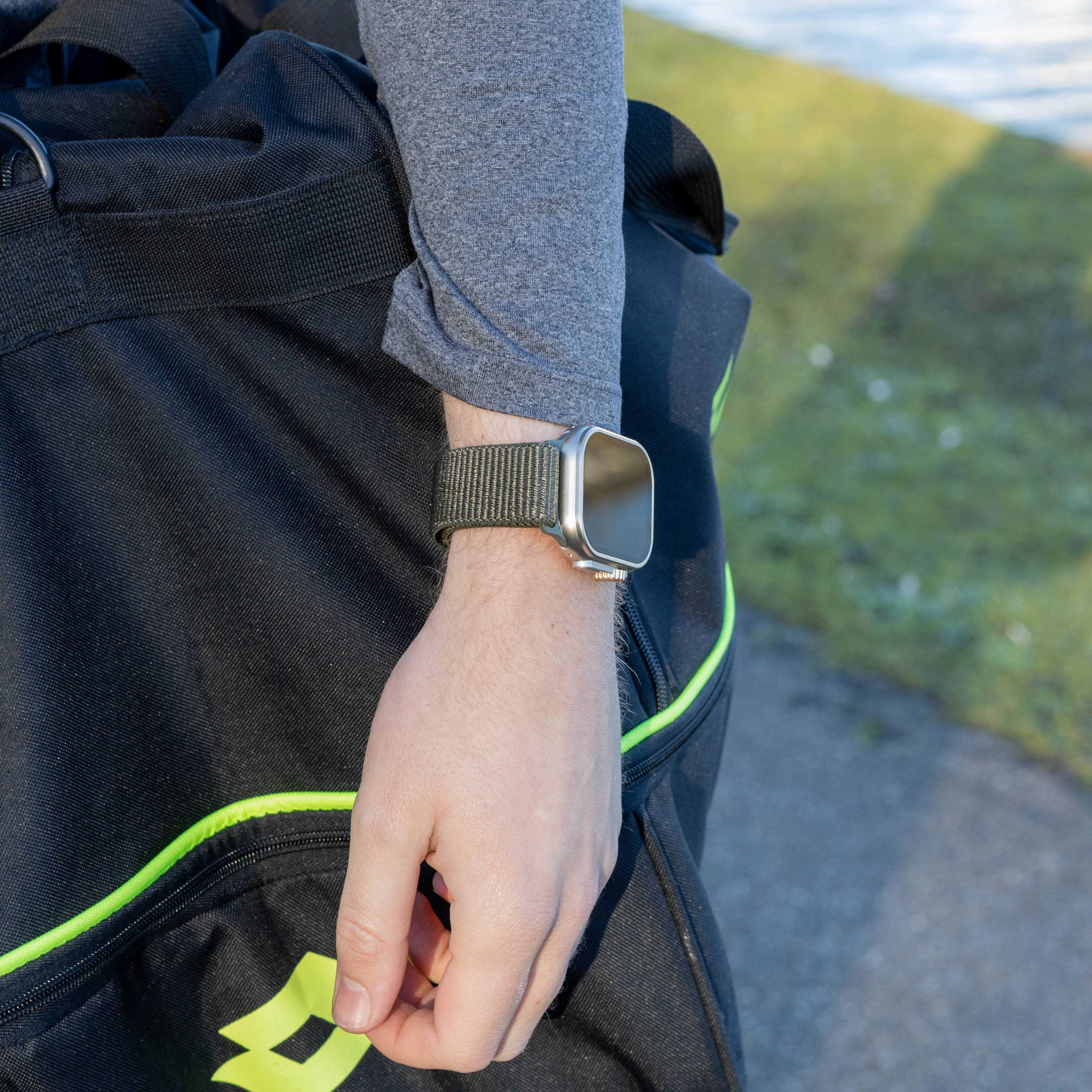 Bandz Apple Watch Ultra Nylon Strap 'Classic' P-Buckle (Army Green)