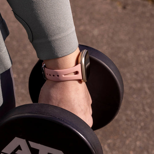 Silicone Strap 'Deluxe', pink, lifestyle photo