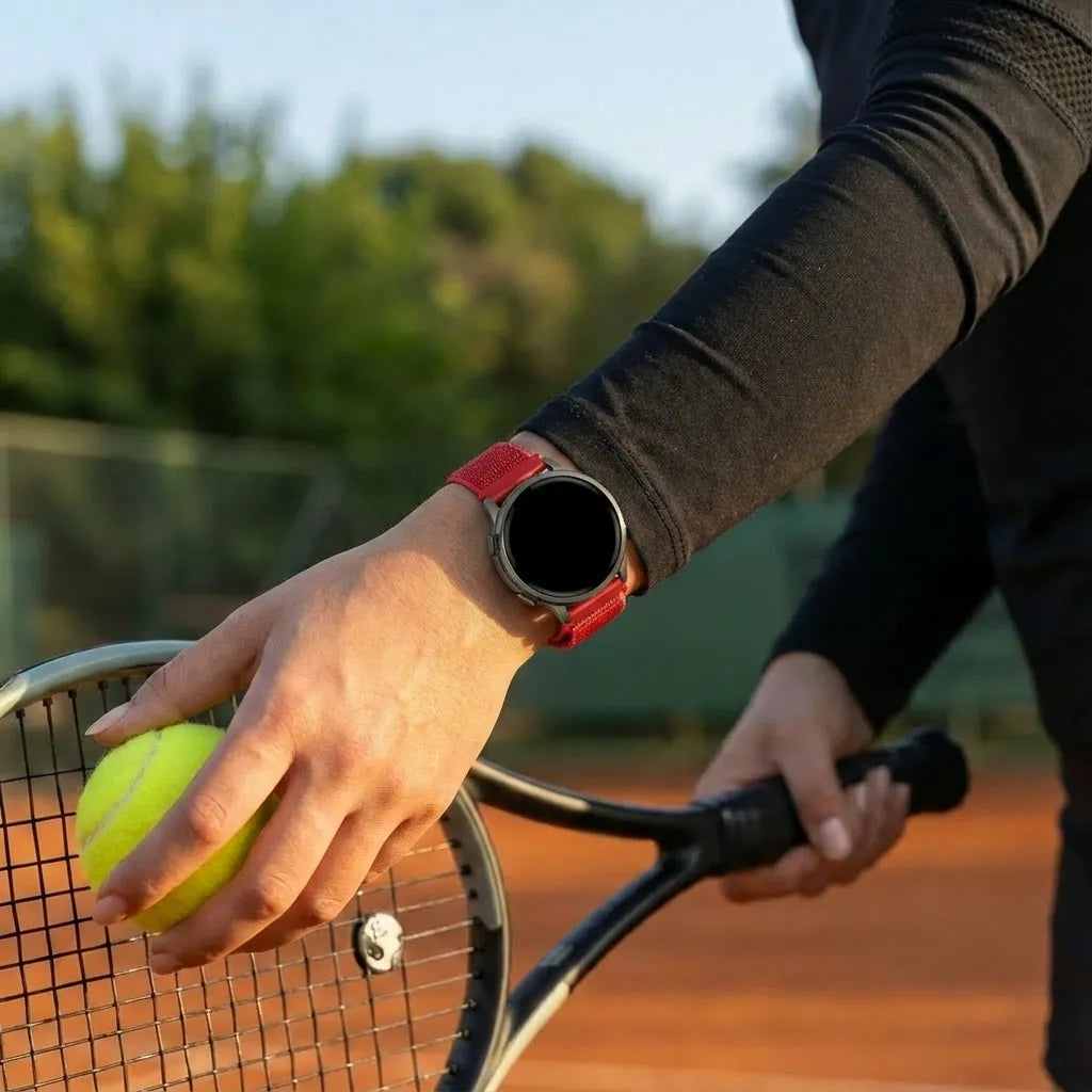 Bandz Garmin Vivomove Luxe Nylon Loop Strap (Red)