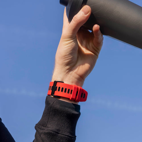 Garmin Quatix 3 / 6x / 7x Solar Buckled Sport Strap (Red/Black)