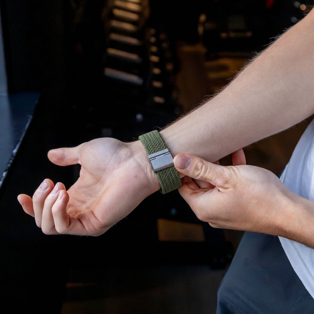 Samsung Galaxy Watch Ultra 2 Braided Nylon Strap (Olive Green)