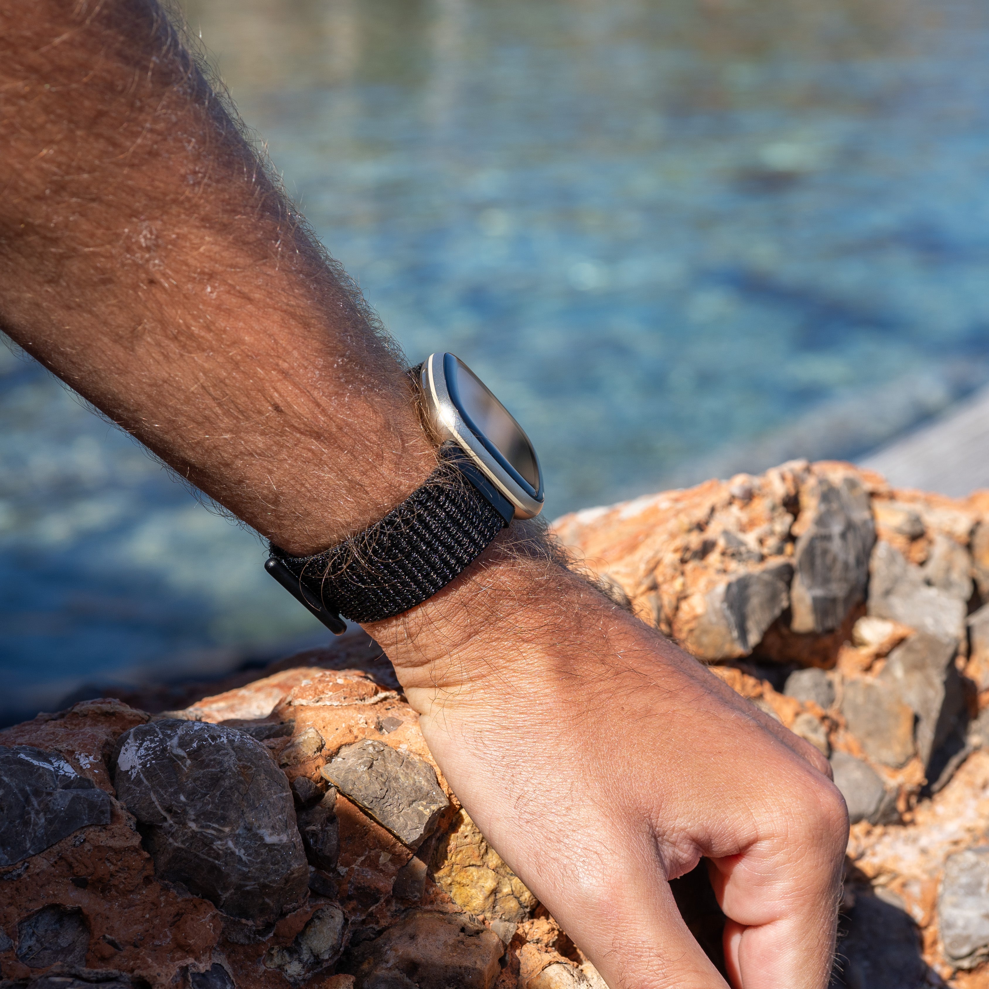 Fitbit Versa 3 Nylon Strap (Black)