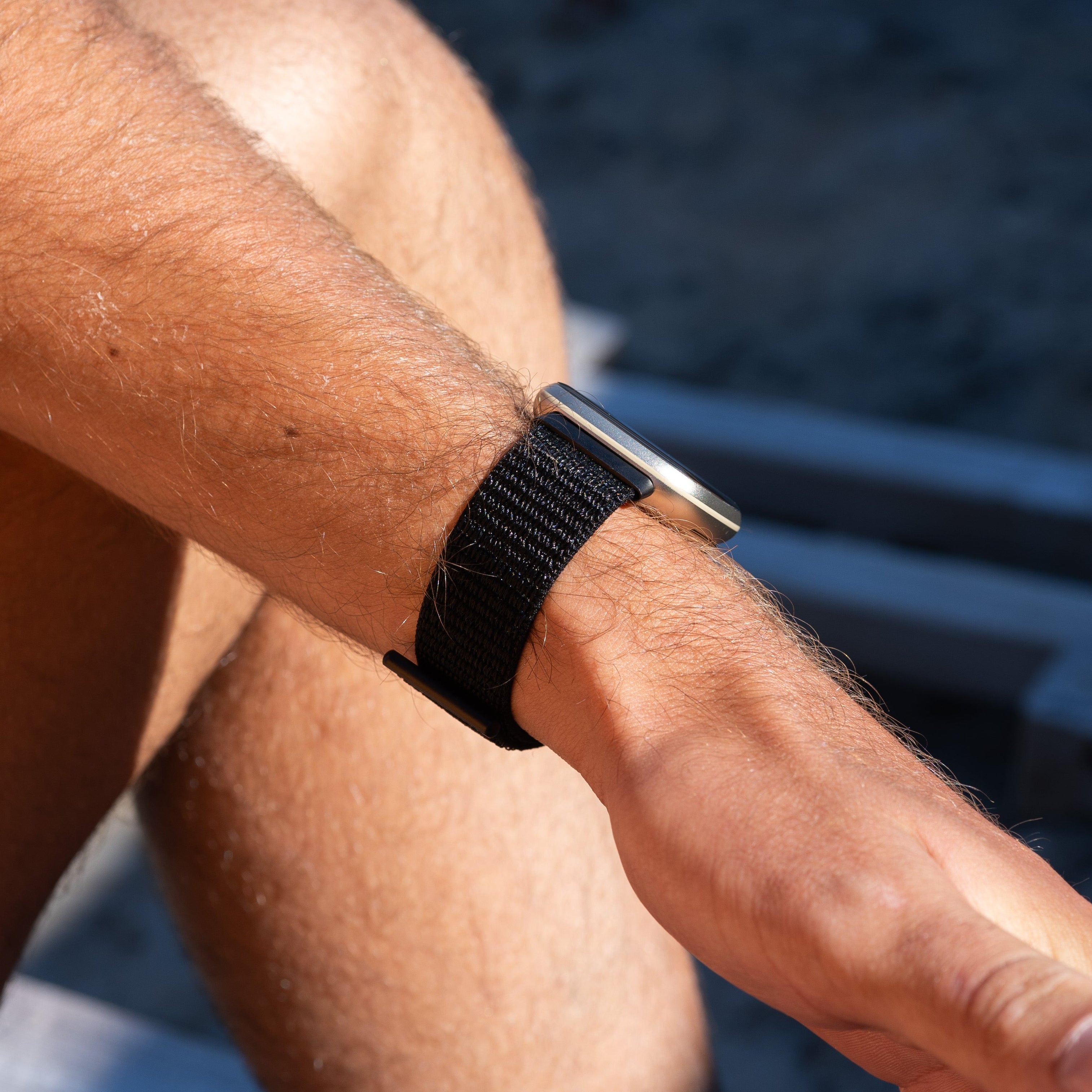 Fitbit Versa 3 Nylon Strap (Black)