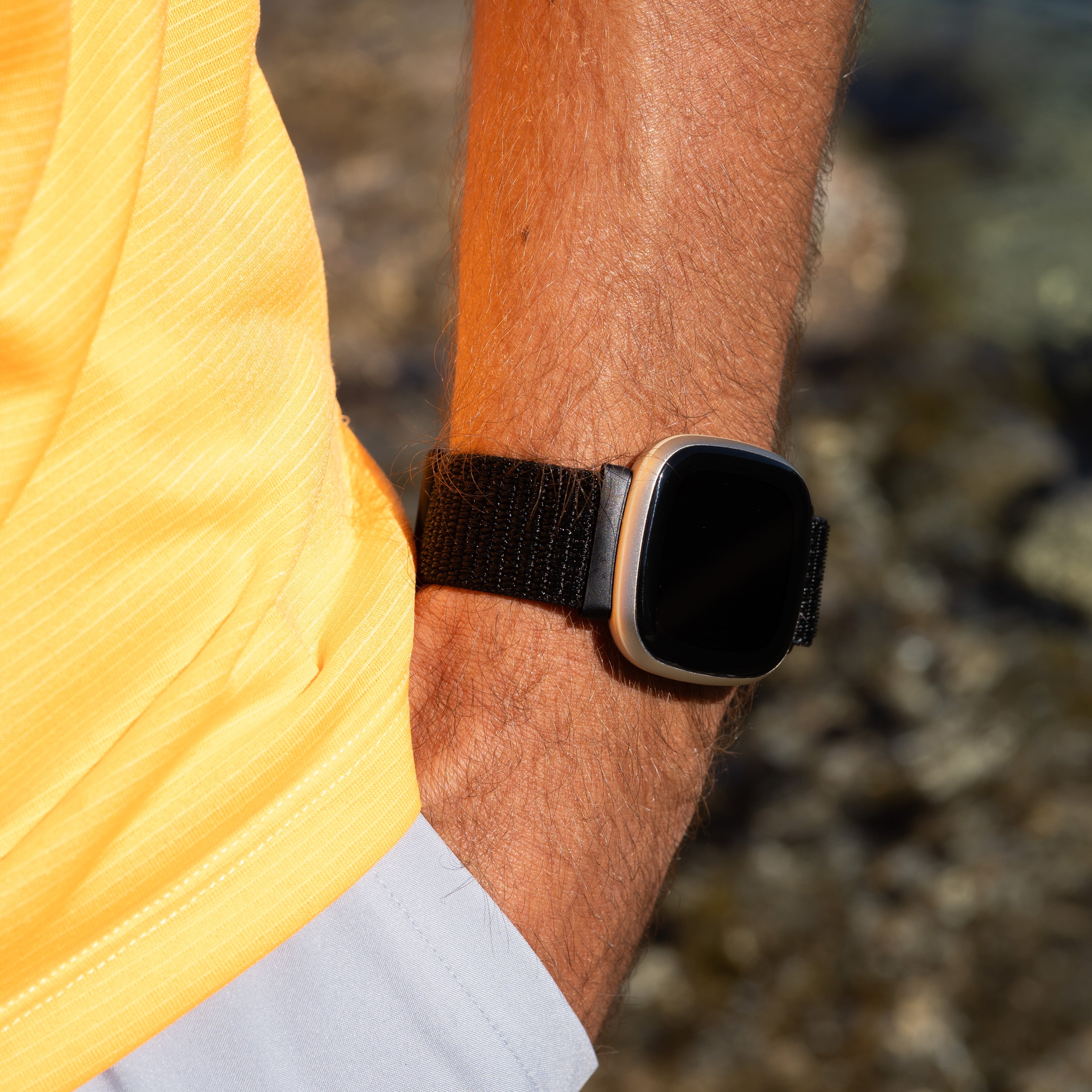 Fitbit Versa 3 Nylon Strap (Black)