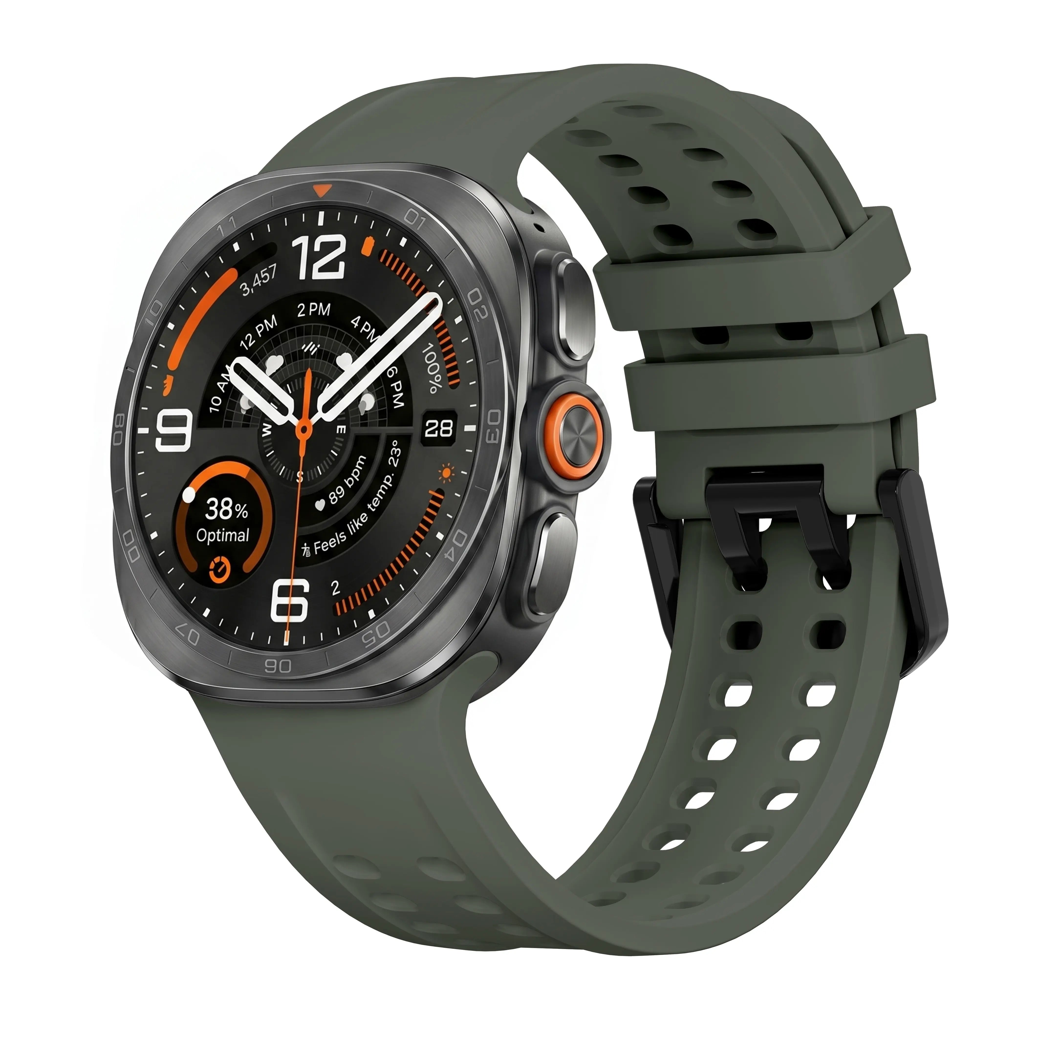 Samsung Galaxy Watch Ultra Silicone Strap (Dark Green)