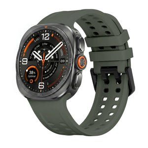 Samsung Galaxy Watch Ultra 2 Silicone Strap (Dark Green)