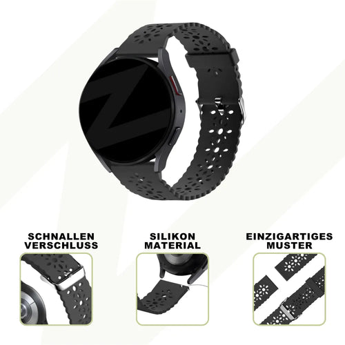 Bandz Coros Pace 2 Patterned Silicone Strap (Black)