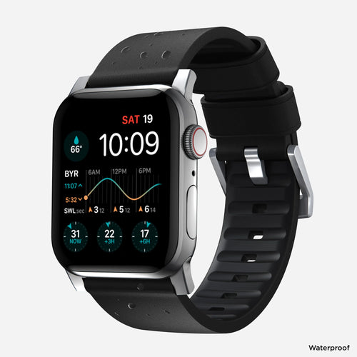 Nomad Active Pro Apple Watch Hybrid Strap (Black/Silver)