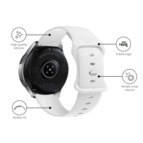 xoxo Wildhearts Samsung Galaxy Watch 6 - 44mm Silicone Strap (White)