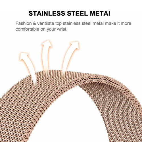 Milanese Strap, rose gold, promotional banner