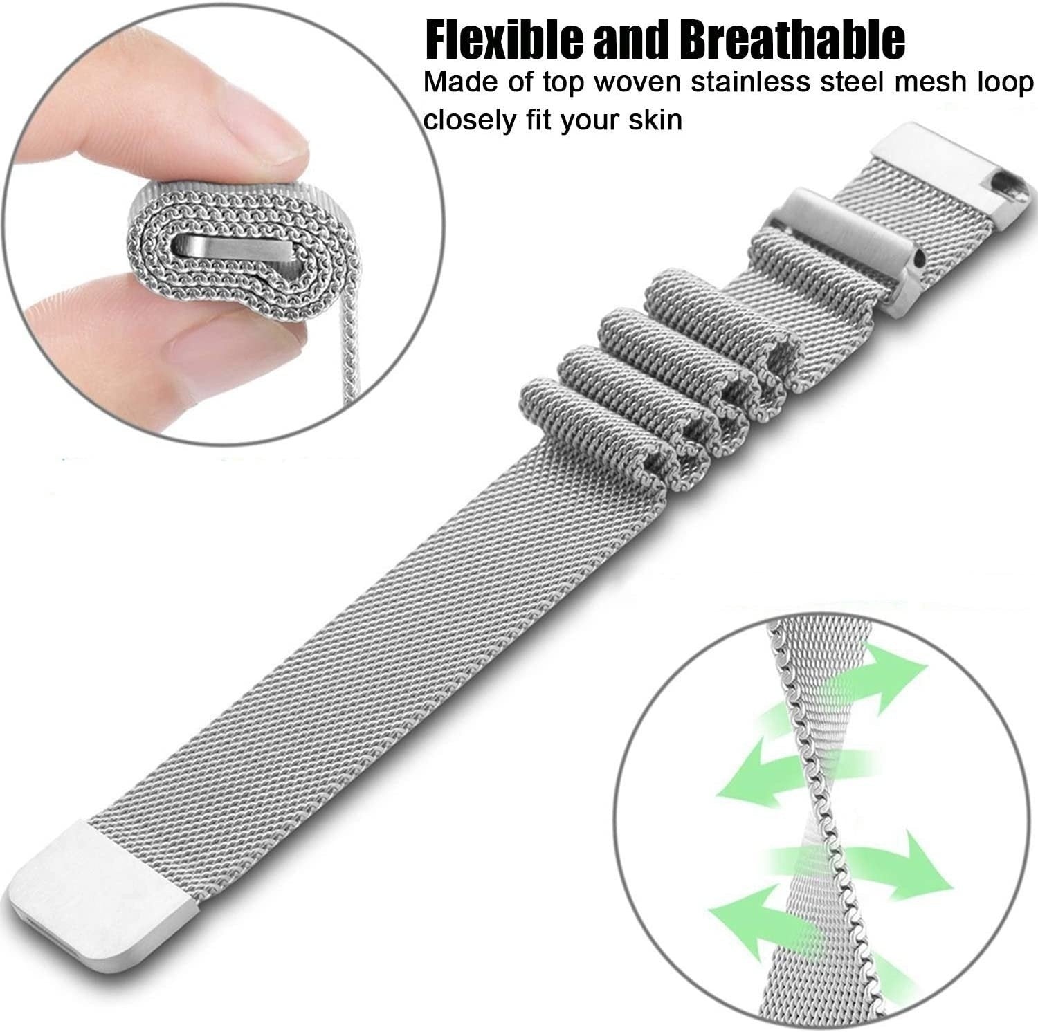 Milanese Strap, silver, promotional banner