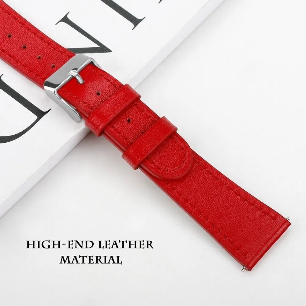 Modern Leather Strap, red, infographic (USP banner)