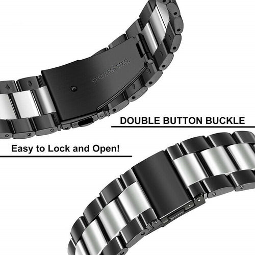 Amazfit Bip U (Pro) Steel Strap (Black/Silver)