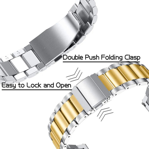 Steel Strap, silver/gold, infographic (USP banner)