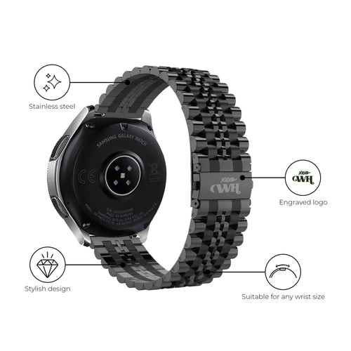 xoxo Wildhearts Samsung Galaxy Watch 3 41mm Steel Strap (Black)