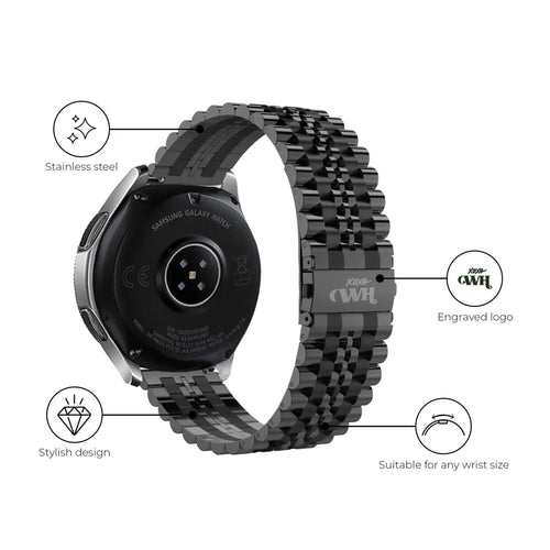 xoxo Wildhearts OnePlus Watch Steel Strap (Black)