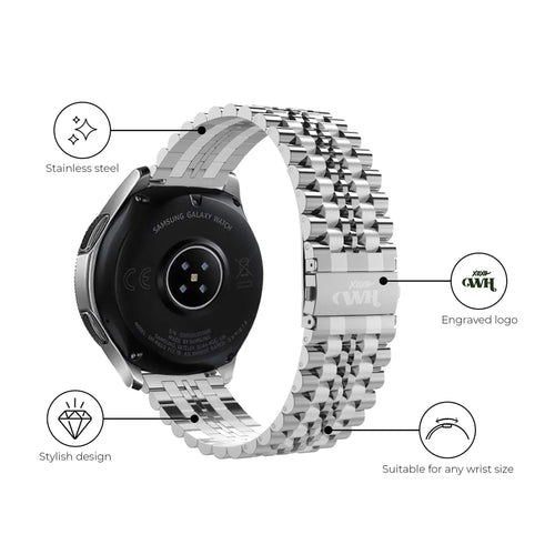 Steel Strap, silver, infographic (USP banner)