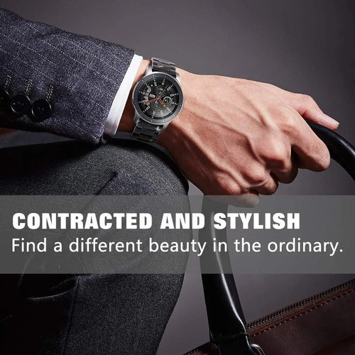 Metal Resin Strap, black/white, infographic (USP banner)