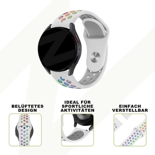 Bandz Coros Pace 2 Sport Strap 'Deluxe' (White/Colourful)