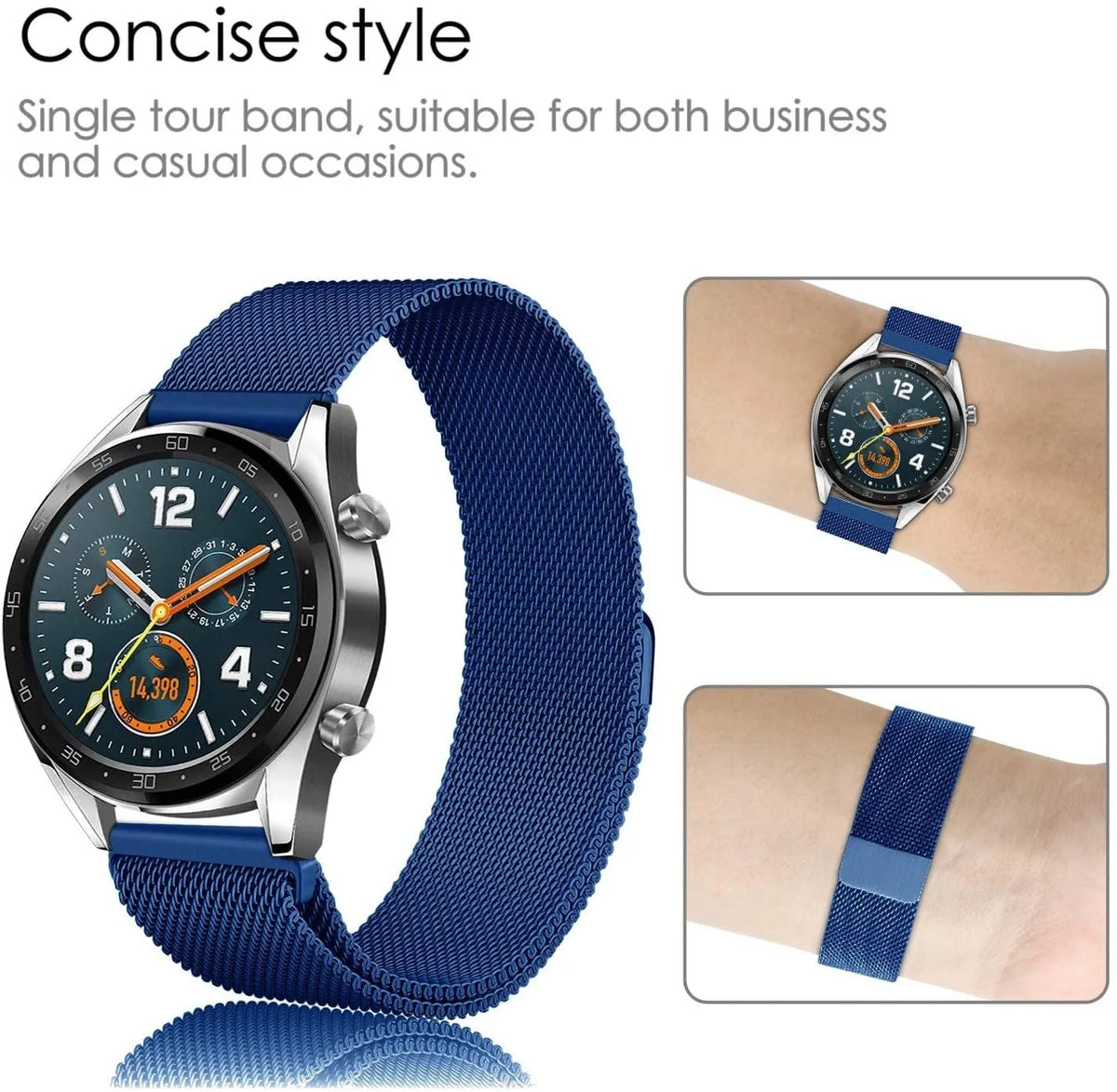 Milanese Strap, blue, promotional banner
