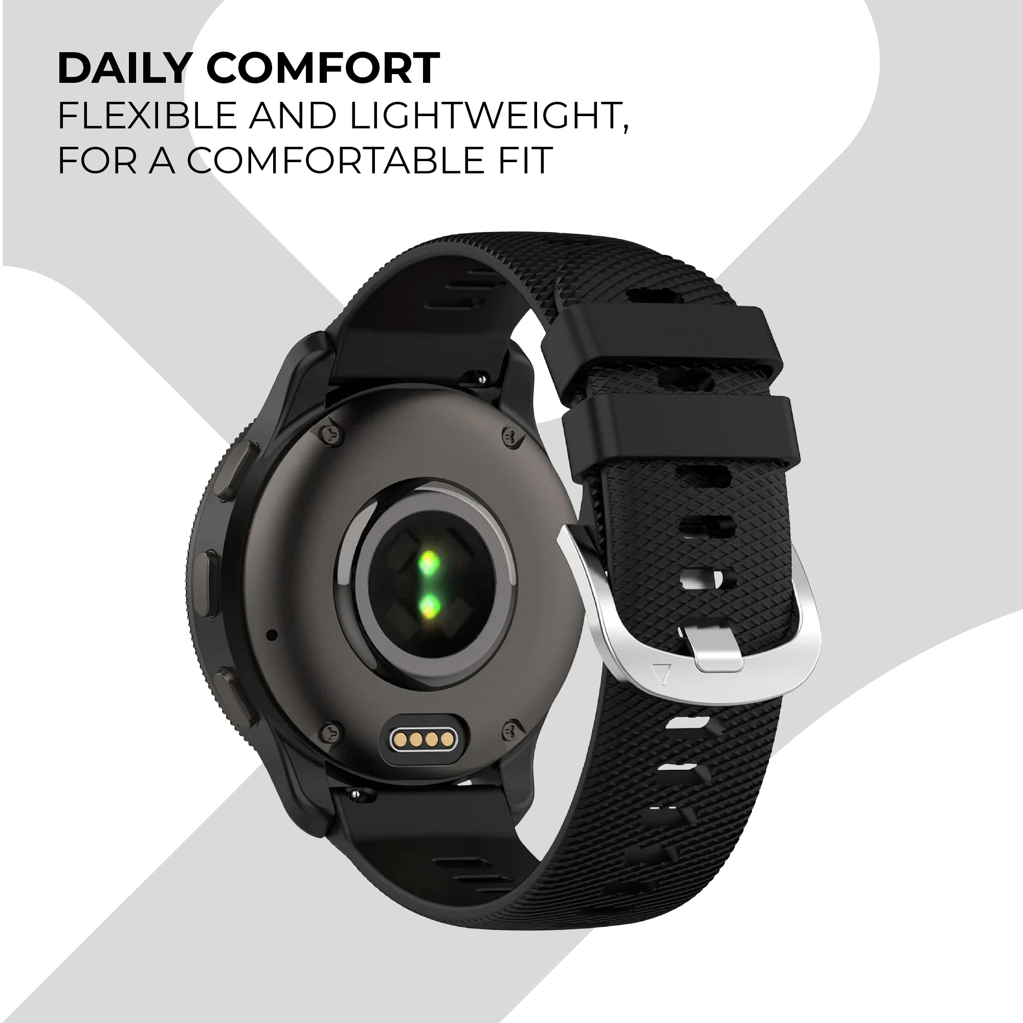 Garmin Forerunner 570 - 47mm Silicone Strap (Black)